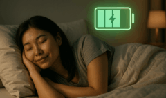 Femme en train de dormir paisiblement.